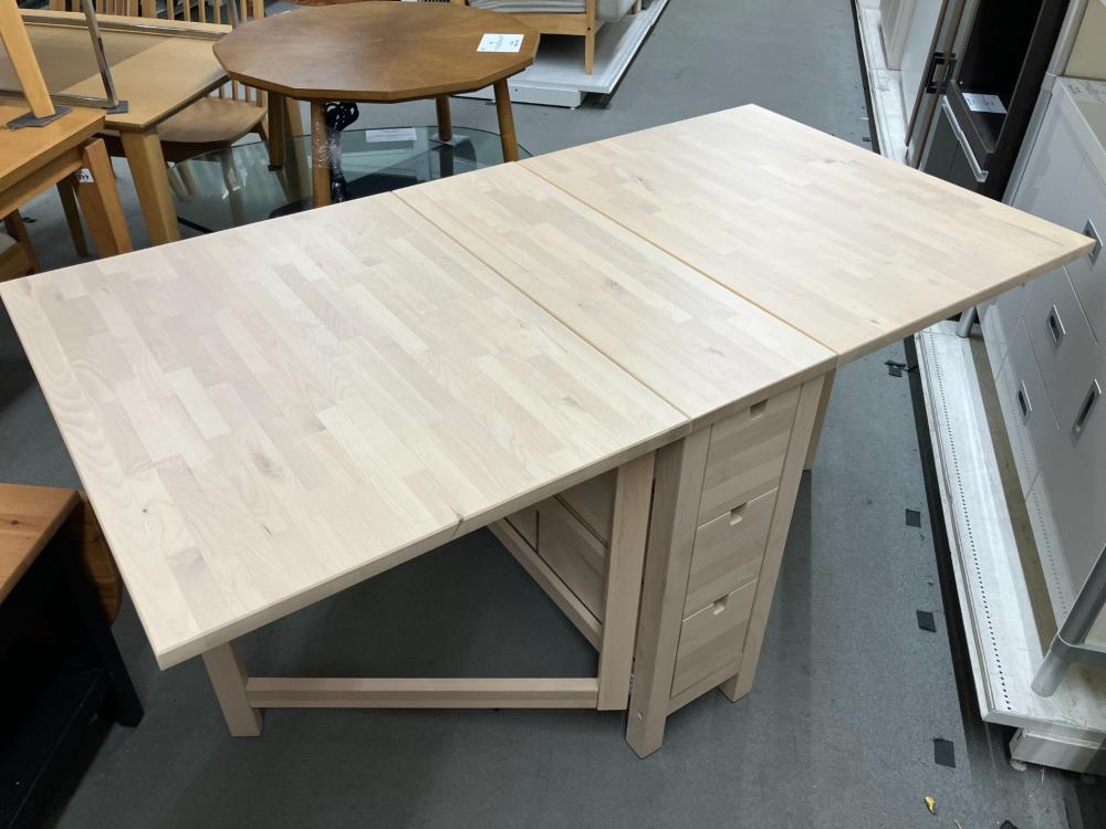 IKEA (イケア) 両バタダイニングテーブル ナチュラル ノールデン