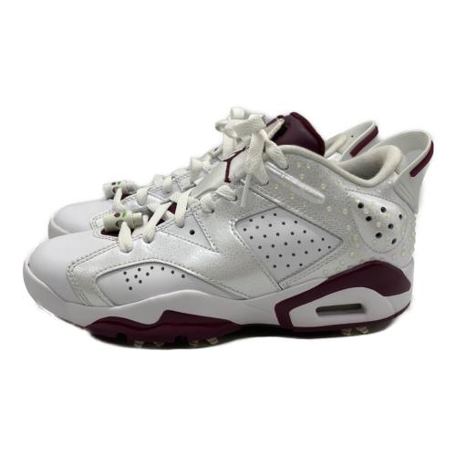 NIKE (ナイキ) ゴルフシューズ DV6796-116 Air Jordan 6 Retro Low Golf NRG 'Bordeaux'程度A レディース SIZE 24.5cm ホワイト