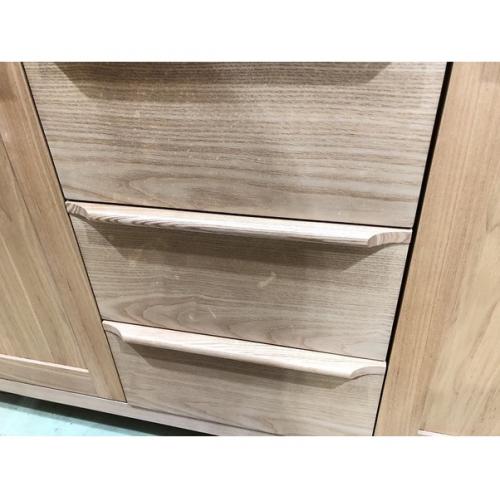 UNICO キャビネット ナチュラル 2枚扉・4段 天然木化粧合板 CLARUS 北欧/UNICO/廃盤/【トレファク花小金井店】