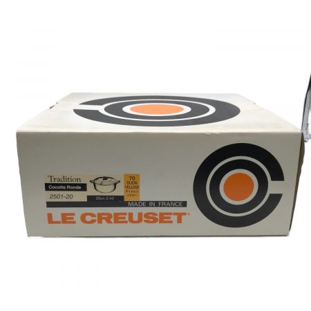 LE CREUSET (ルクルーゼ) 両手鍋 ディジョンイエロー 2501-20 ココットロンド
