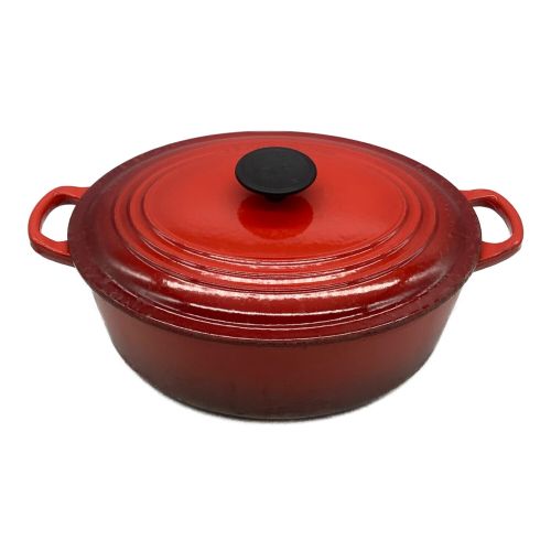 LE CREUSET (ルクルーゼ) ココットオーバル レッド 27㎝｜トレファクONLINE