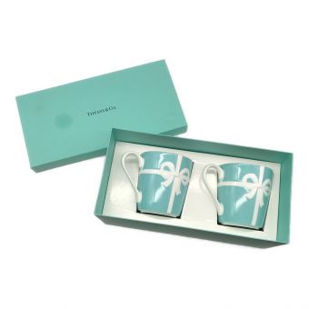 TIFFANY & Co. (ティファニー) マグカップ 箱ヨゴレ有 ブルーリボン 2Pセット