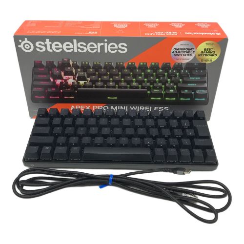 steelseries (スティールシリーズ) ゲーミングキーボード 2.4GHZ接続用ドングルキー欠品 60％キーボード KB-00016 APEX PRO  MINI WIRELESS