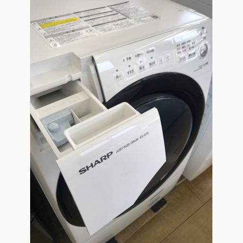 SHARP (シャープ) ドラム式洗濯乾燥機 155 7.0kg ES-S7E-WR 2020年製 使用感有 クリーニング済 50Hz／60Hz