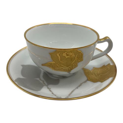 大倉陶園 (オオクラトウエン) カップ&ソーサー 金蝕バラ