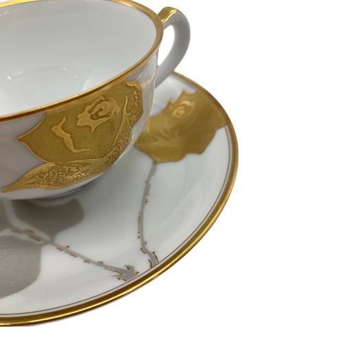 大倉陶園 (オオクラトウエン) カップ&ソーサー 金蝕バラ