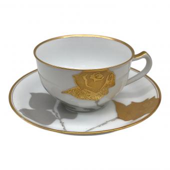 大倉陶園 (オオクラトウエン) カップ&ソーサー 金蝕バラ