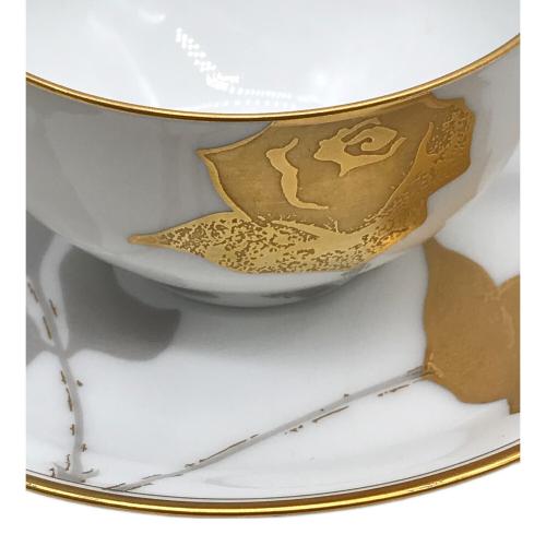 大倉陶園 (オオクラトウエン) カップ&ソーサー 金蝕バラ