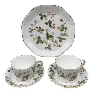 Wedgwood (ウェッジウッド) カップ&ソーサー オクタゴナルプレートセット ワイルドストロベリー
