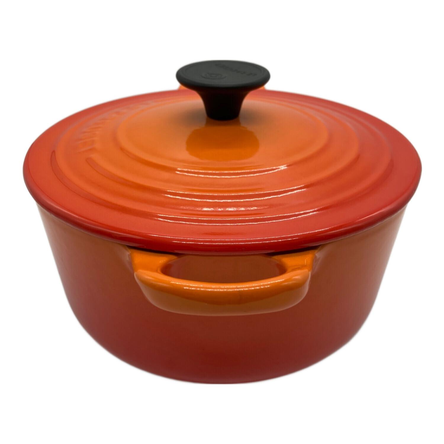 LE CREUSET (ルクルーゼ) 両手鍋 18cm オレンジ｜トレファクONLINE