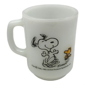 Anchor Hocking (アンカーホッキング) マグカップ ミルクグラス AT TIME LIFE IS PURE スヌーピー 70-80'S