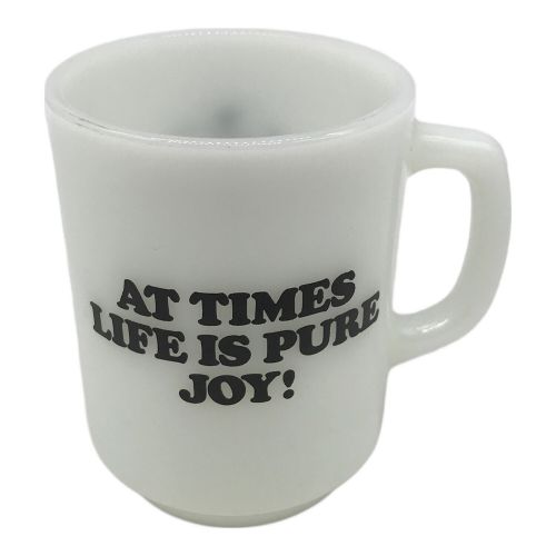 Anchor Hocking (アンカーホッキング) マグカップ ミルクグラス AT TIME LIFE IS PURE スヌーピー 70-80'S