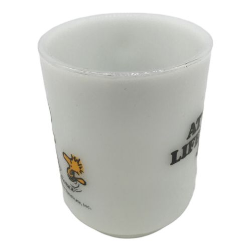 Anchor Hocking (アンカーホッキング) マグカップ ミルクグラス AT TIME LIFE IS PURE スヌーピー 70-80'S