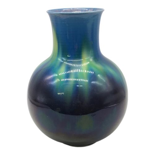 徳田八十吉 (トクダヤソキチ) 花瓶 碧明耀彩 人間国宝