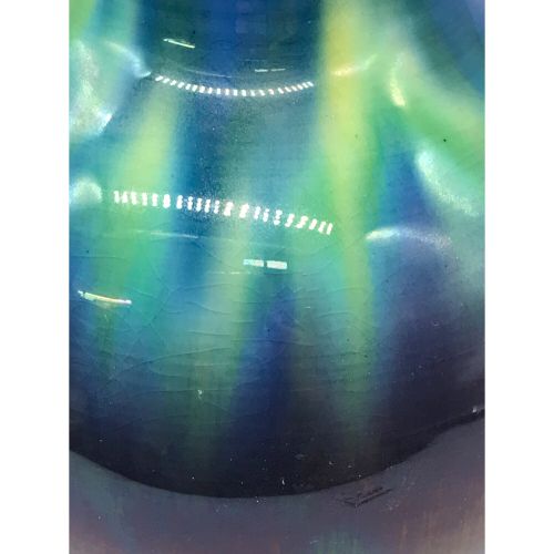 徳田八十吉 (トクダヤソキチ) 花瓶 碧明耀彩 人間国宝