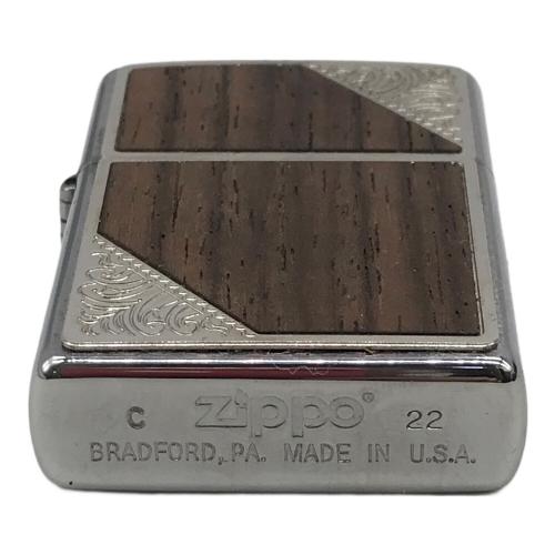 ZIPPO (ジッポ) メタルウッド貼り c 22