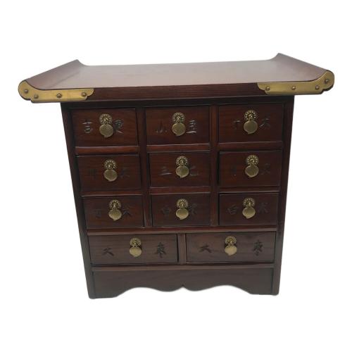 薬箪笥 ダークブラウン 11杯