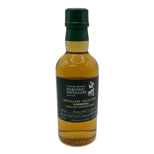 サントリー 白州蒸溜所限定DISTILLERY EXCLUSIVE ウィスキー アメリカンオーク&スパニッシュオーク ピーテッドモルト 180ml