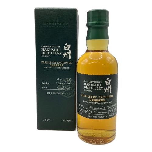 サントリー 白州蒸溜所限定DISTILLERY EXCLUSIVE ウィスキー アメリカンオーク&スパニッシュオーク ピーテッドモルト 180ml