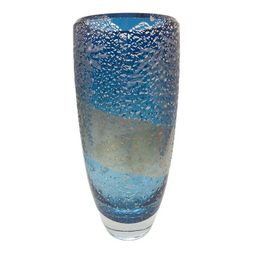 東洋佐々木ガラス (トウヨウササキガラス) 花瓶 藤花文様