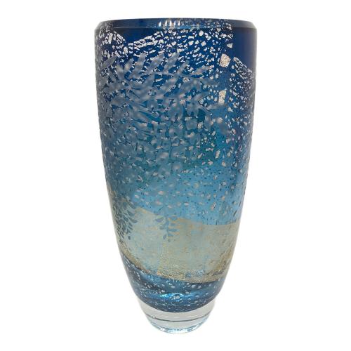 東洋佐々木ガラス (トウヨウササキガラス) 花瓶 藤花文様