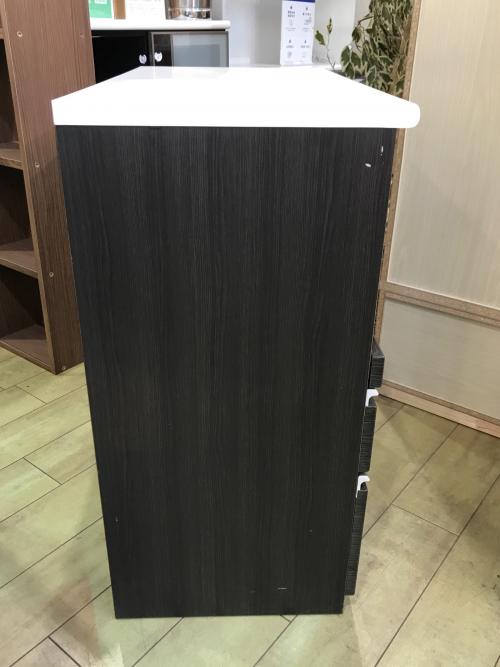 ニトリ 1枚扉レンジ台 ダークブラウン 359 引き出し付