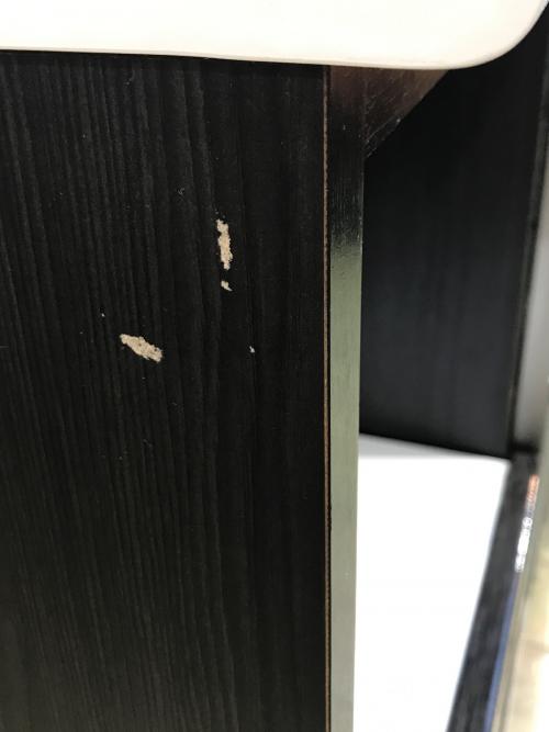 ニトリ 1枚扉レンジ台 ダークブラウン 359 引き出し付