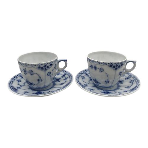 ROYAL COPENHAGEN (ロイヤル・コペンハーゲン) カップ&ソーサー ブルーフルーテッド・ハーフレース 2Pセット