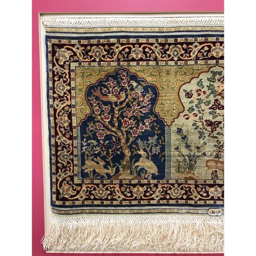 ヘレケ 絨毯 額 16×16