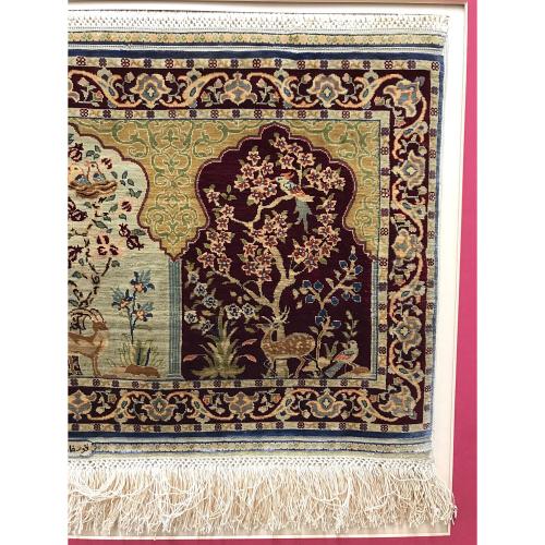 ヘレケ 絨毯 額 16×16