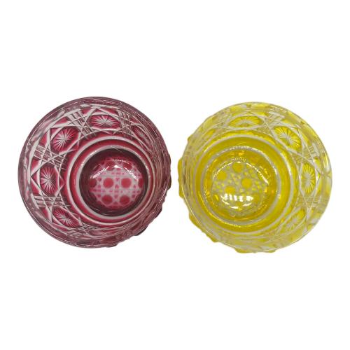 薩摩ガラス工芸 (サツマガラスコウゲイ) 薩摩切子 お猪口セット