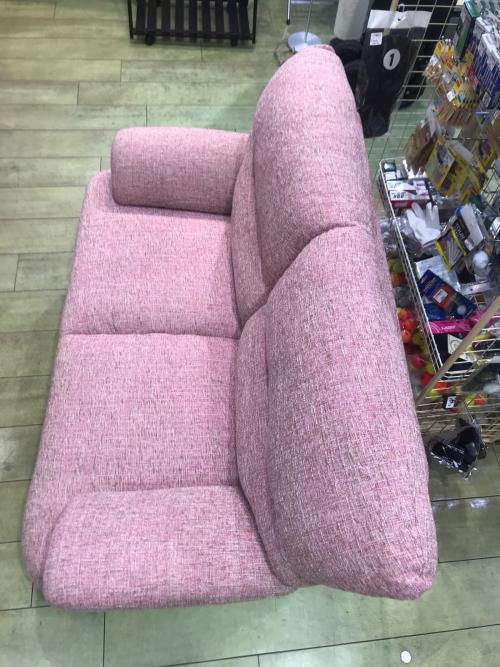 2人掛けソファー ピンク×ナチュラル