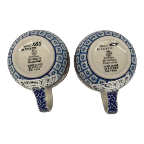 ポーリッシュポタリー ティーポット/マグカップセット ポーランド製