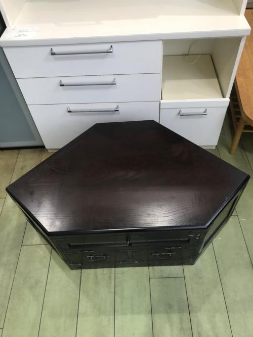 コーナーテレビ台 ダークブラウン