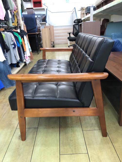 カリモク60 (カリモクロクマル) 1人掛けソファー ブラック 2人掛け W36173BW 合皮