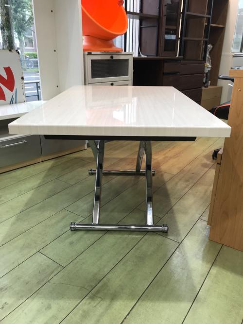 シギヤマ家具 (シギヤマカグ) 昇降式テーブル アイボリー PLANTE-130 TABLE