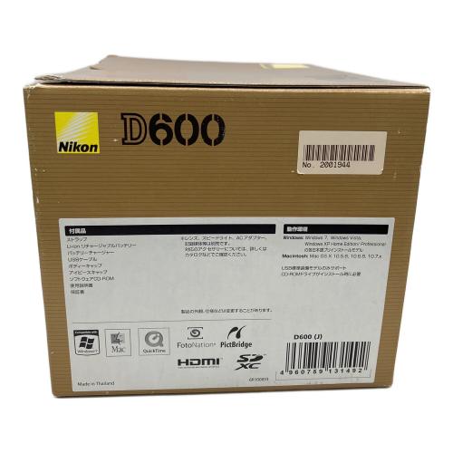 Nikon (ニコン) 一眼レフカメラ D600 2426万画素(有効画素) 35.9mm×24mm SDHC・SD・SDXCカード 2001944