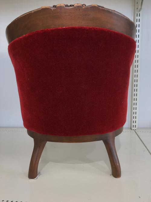 アンティーク チェア ブラウン×レッド