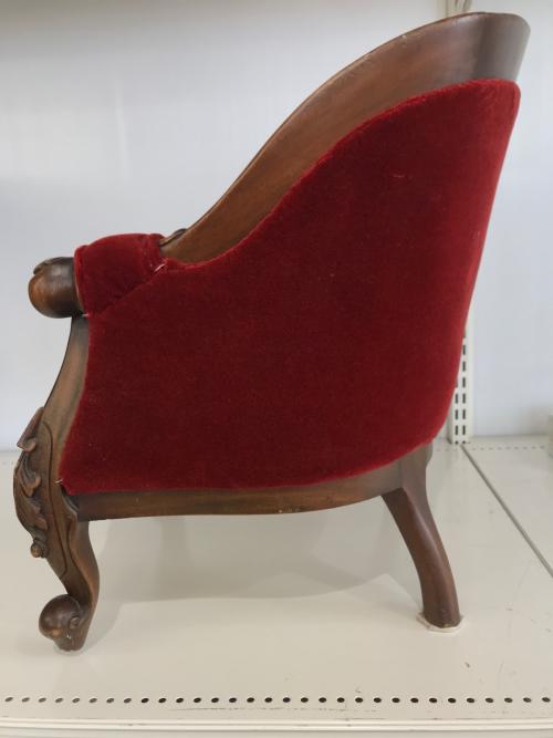 アンティーク チェア ブラウン×レッド