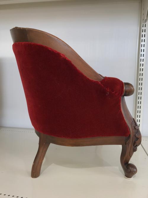 アンティーク チェア ブラウン×レッド