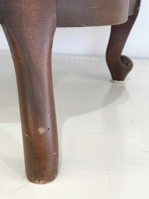 アンティーク チェア ブラウン×レッド