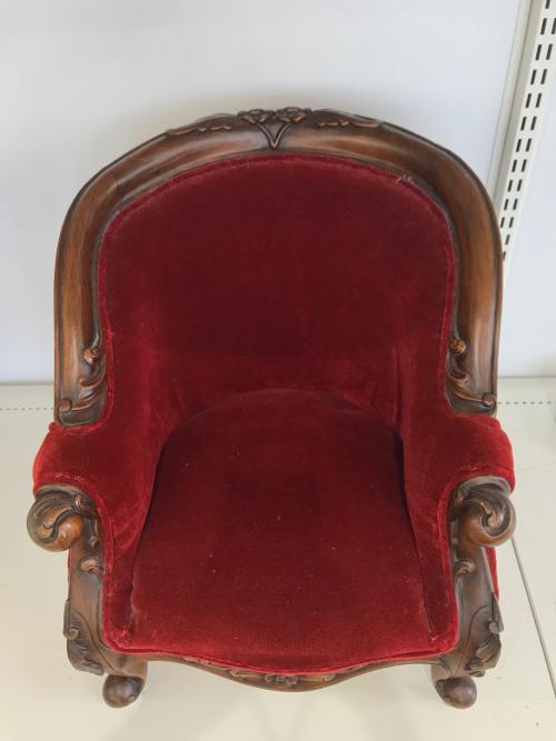 アンティーク チェア ブラウン×レッド