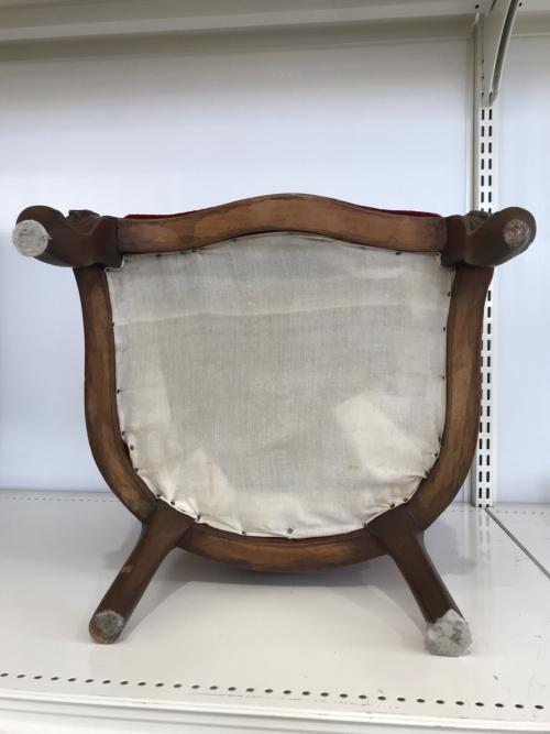 アンティーク チェア ブラウン×レッド