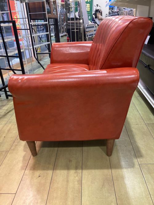 2人掛けソファー ブラウン 合皮