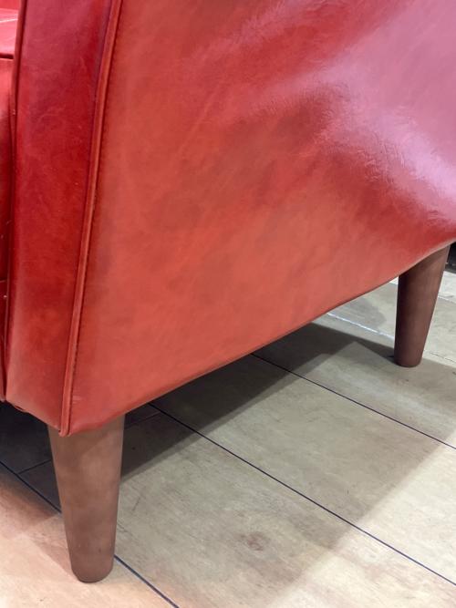 2人掛けソファー ブラウン 合皮