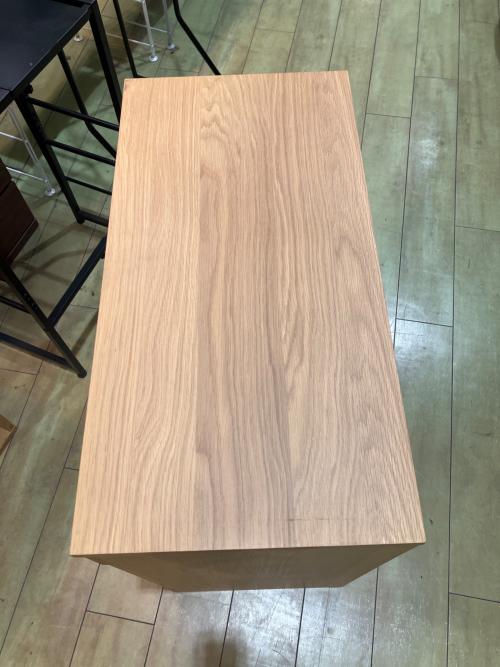 無印良品 (ムジルシリョウヒン) キャビネット ナチュラル 46 2枚扉 引き出し付