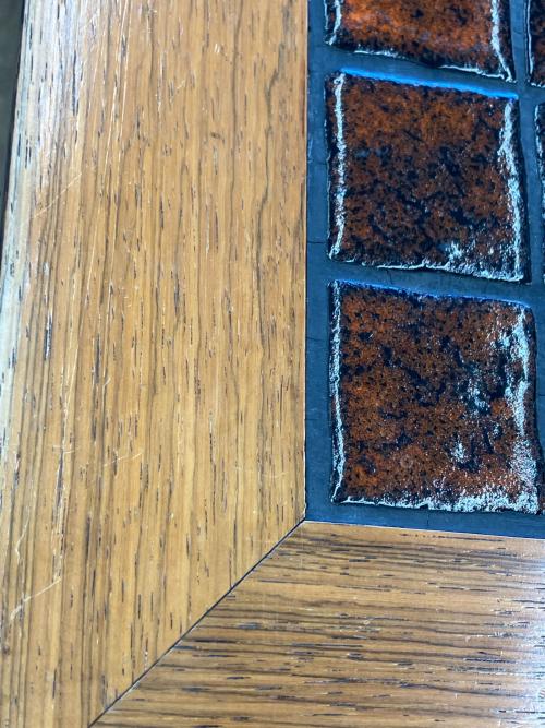 コーヒーテーブル ブラウン タイルトップ @ Π