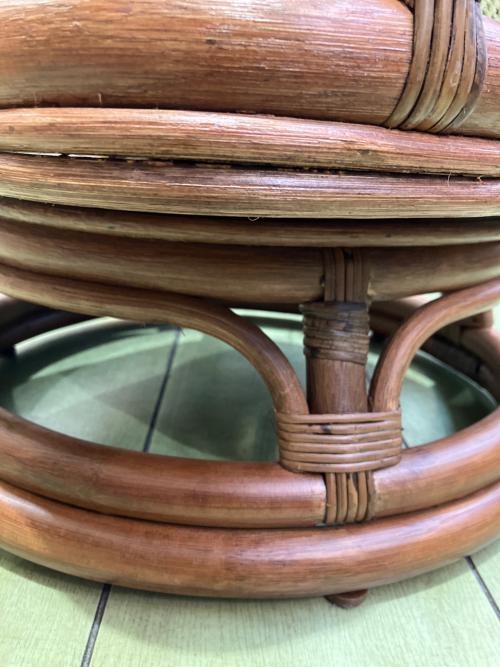 ①カザマ KAZAMA ラタン 丸型座椅子 カザマ KAZAMA ラタン 丸型座椅子 カザマ KAZAMA ラタン 丸型座椅子