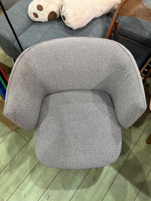 arflex (アルフレックス) 回転ラウンジチェア グレー 1人掛け ファブリック BRERA