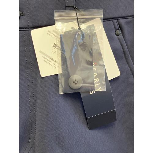 PEARLY GATES (パーリーゲイツ) ロゴジャガード サイドライン ポリジャージー テーパード パンツ メンズ SIZE 6 ネイビー